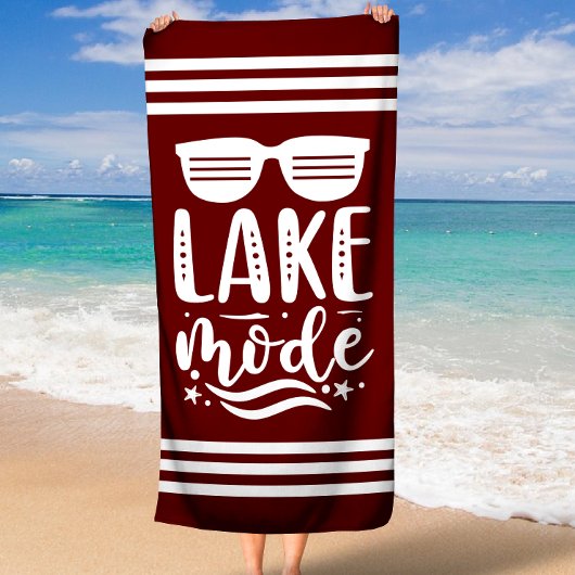 Rode Zomer Zonnebril Lake Mode Stripe Border Strandlaken