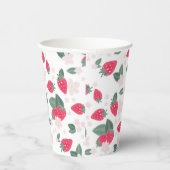 Rode zomerbessen verjaardag of picknick aardbei papieren bekers (Rechts)