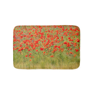 rode zomerbloem badmat