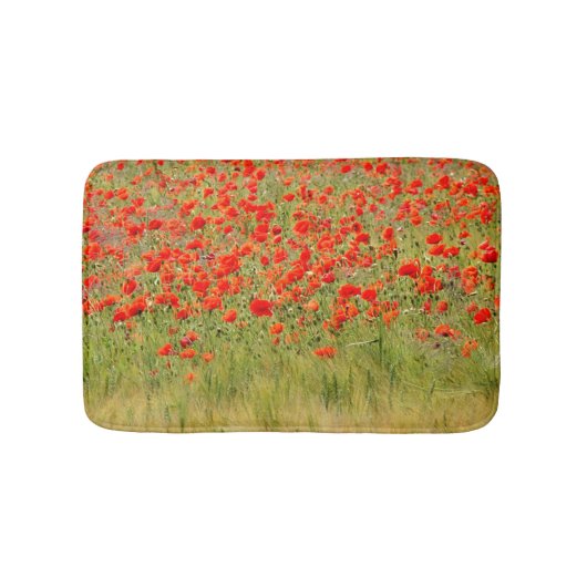 rode zomerbloem badmat (Voorkant)