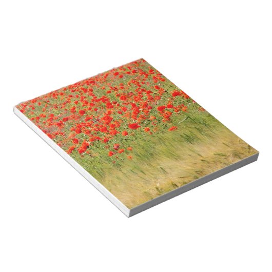 rode zomerbloem notitieblok (Schuin)