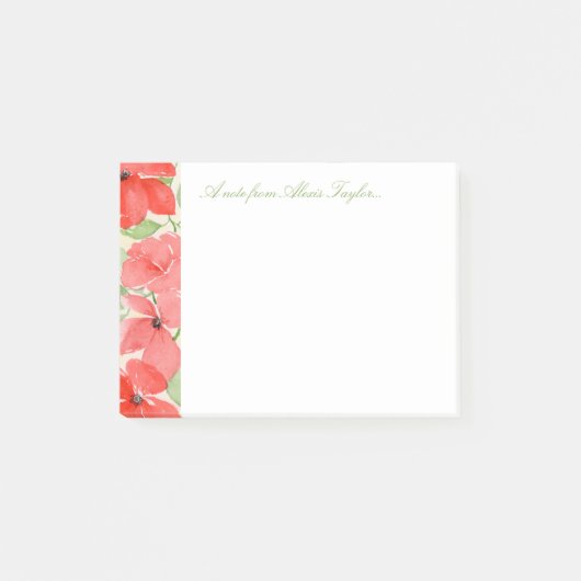 Rode zomerpapavers post-it® notes (Voorkant)