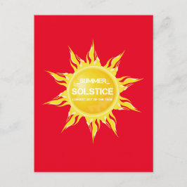 Rode zomerzonnewende de langste dag van het jaar briefkaart