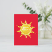 Rode zomerzonnewende de langste dag van het jaar briefkaart (Staand voorkant)