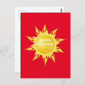 Rode zomerzonnewende de langste dag van het jaar briefkaart (Voorkant / Achterkant)