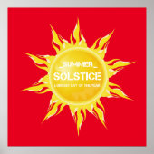 Rode zomerzonnewende de langste dag van het jaar poster (Voorkant)