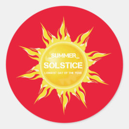 Rode zomerzonnewende de langste dag van het jaar ronde sticker