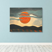 Rode Zon | Arthur Dove | Canvas Afdruk (Insitu (Houten vloer))