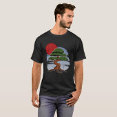 Rode Zon Bonsai Japanse Zen Planten Planter T-shirt (Voorkant volledig)
