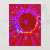 rode zon briefkaart (Voorkant)