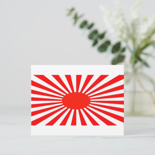 rode zon briefkaart (Staand voorkant)