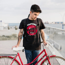  rode zon Californië zomervibes T-shirt