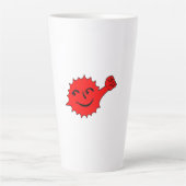 Rode Zon Cheer Mascotte Latte Mok (Voorkant)