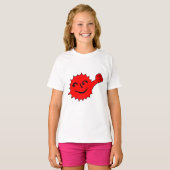 Rode Zon Cheer Mascotte T-shirt (Voorkant volledig)