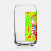 Rode zon en een nar kunst blikvorm glas (Links)