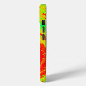 Rode zon en een nar kunst Case-Mate iPhone case (Achterkant / Links)