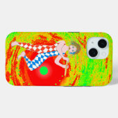 Rode zon en een nar kunst Case-Mate iPhone case (Achterkant (horizontaal))