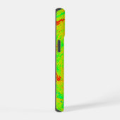Rode zon en een nar kunst iPhone 15 case (Rechterkant)