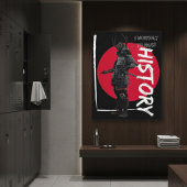  rode zon - japans kunst samurai warrior canvas afdruk