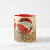 RODE ZON, JAPANSE VLIEGENDE KRAAN EN ZEE GOLVEN MOK (Midden)