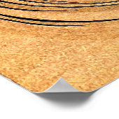 RODE ZON, JAPANSE VLIEGENDE KRAAN EN ZEE GOLVEN POSTER (Hoek)