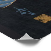 RODE ZON, JAPANSE VLIEGENDE KRANEN, ZEEEN GOLVEN I POSTER (Hoek)