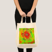 Rode zon kunst  tote bag (Voorkant (product))