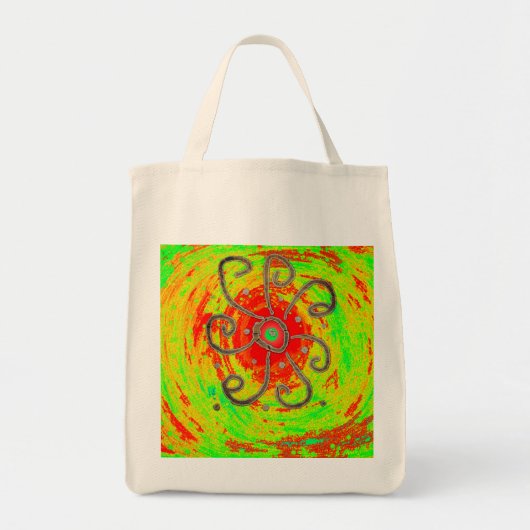 Rode zon kunst  tote bag (Voorkant)