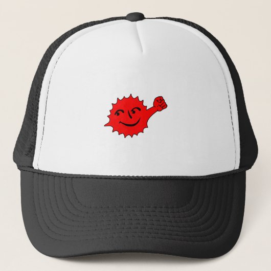 Rode Zon Mascotte Cheer Trucker Pet (Voorkant)