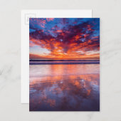Rode zon over het zee, Californië Briefkaart (Voorkant / Achterkant)