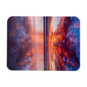 Rode zon over het zee, Californië Magneet (Horizontaal)