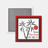 Rode Zon Save The Date Magneten (Voorkant / Achterkant)