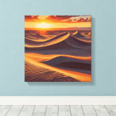 Rode zon schijnt in dessertdoek poster canvas afdruk (Insitu (Houten vloer))