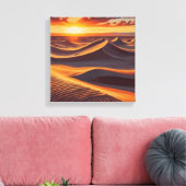 Rode zon schijnt in dessertdoek poster canvas afdruk (Insitu (Woonkamer))