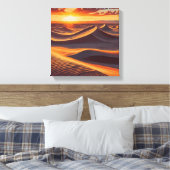 Rode zon schijnt in dessertdoek poster canvas afdruk (Insitu (Slaapkamer))