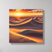 Rode zon schijnt in dessertdoek poster canvas afdruk (Voorkant)