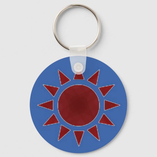 Rode Zon Sleutelhanger (Voorkant)
