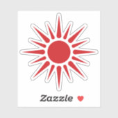 Rode zon van Nigeria Sticker (Vel)