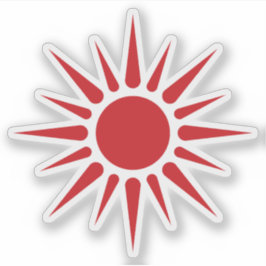 Rode zon van Nigeria Sticker