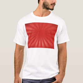 Rode Zonne-uitbarsting Achtergrond – Vintage Retro T-shirt