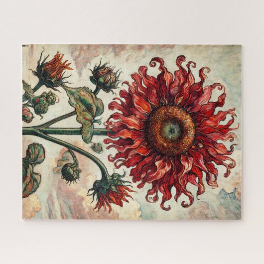 Rode Zonnebloem 500 Stuk Puzzel (Horizontaal)