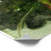 Rode zonnebloem 5 Waterverf Afdruk/Poster Poster (Hoek)