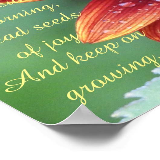 Rode zonnebloem, Inspirerend advies Poster (Hoek)