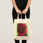 Rode zonnebloem tote bag (Voorkant (product))