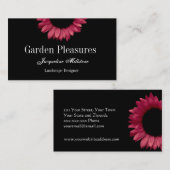 Rode zonnebloem visitekaartje (Voorkant / Achterkant)