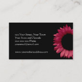 Rode zonnebloem visitekaartje (Achterkant)