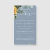 Rode Zonnebloemen Eucalyptusbladeren Bruiloft (Voorkant)