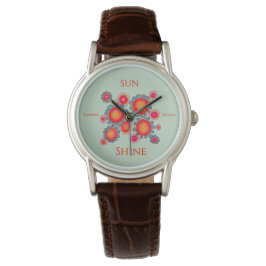 Rode Zonnebloemen Grafische Zonnebloemen Bloeien Horloge