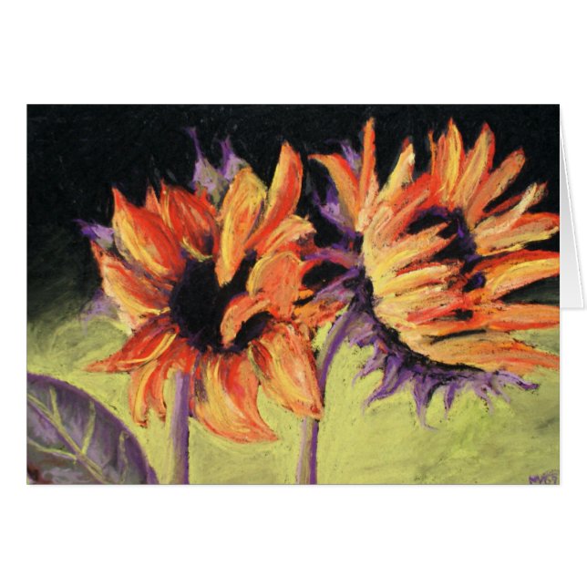 Rode zonnebloemen (ME) (Voorkant Horizontaal)