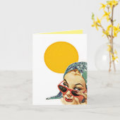 Rode Zonnebril Hallo Zonneuwen! Opmerkingskaarten Kaart (Gele Bloem)